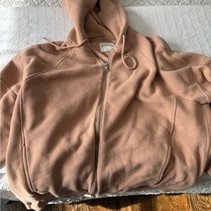 Cozy Tan Zip-Up Hoodie